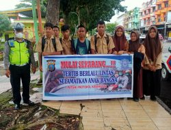 GIAT PENLING – PENLUH SOSIALISASI DAN EDUKASI UNIT DIKYASA SAT LANTAS POLRES BINJAI DAN IMBAUAN PROTOKOL KESEHATAN