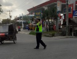 Gatur Sore Rutin Amankan Arus Lalu Lintas Polsek Binjai Selatan