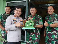 HUT TNI KE 77 KAPOLRES, WALIKOTA DAN KAJARI BINJAI KUNJUNGI MAKODIM 0203 LKT