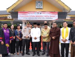 KAPOLRES BINJAI BESERTA JAJARAN FORKOPIMDA DOA BERSAMA UNTUK AREMANIA DAN SEPAK BOLA INDONESIA