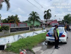 MONITORING UNIT PATROLI SATLANTAS POLRES BINJAI SASAR SPBU ANTISIPASI ANTRIAN PANJANG