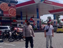 POLSEK BINJAI TIMUR GIAT PATROLI KRYD MONITORING SPBU ANTISIPASI PENIMBUNAN BBM BERSUBSIDI