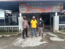 MONITORING GEREJA MINGGU PAM MELEKAT POLRES BINJAI DAN JAJARAN BERIKAN KENYAMANAN UMAT KRISTIANI UNTUK MELAKSANAKAN IBADAH
