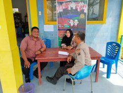 SAMBANGI GURU DI SEKOLAH, BHABINKAMTIBMAS KELURAHAN TANAH TINGGI SAMPAIKAN PESAN KAMTIBMAS