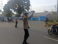 PASTIKAN KELANCARAN ARUS LALU LINTAS UNIT GABUNGAN POLSEK BINJAI TIMUR LAKUKAN GATUR SORE