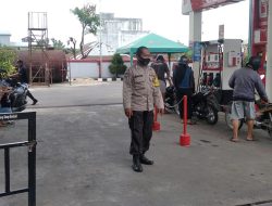 ANTISIPASI PENIMBUNAN BBM, POLSEK BINJAI PATROLI R-4 DI SPBU TANDEM HULU