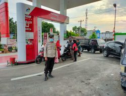 UNIT PATROLI POLSEK BINJAI BARAT MONITORING ANTISIPASI ANTRIAN DAN KELANGGKAAN BBM KE SPBU
