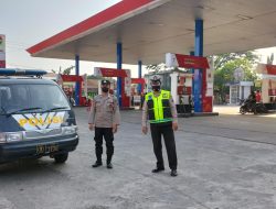 PATROLI RUTIN POLSEK BINJAI SELATAN MONITORING SPBU CEK ANTRIAN PASCA KENAIKAN BBM