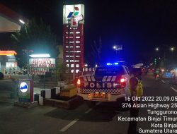 UNIT PATROLI SATLANTAS POLRES BINJAI MONITORING BBM DI SPBU ANTISIPASI KEMACETAN