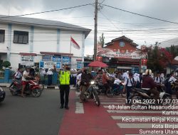 PADAT SORE SAT LANTAS POLRES BINJAI CIPTAKAN KAMSELTIBCAR AMAN KONDUSIF