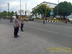 PELAYANAN PRIMA POLSEK BINJAI TIMUR JAGA KELANCARAN ARUS LALU LINTAS PADAT SORE RUTIN