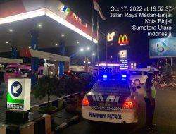 UNIT PATROLI SAT LANTAS POLRES BINJAI MOBILE ANTISIPASI ANTRIAN DI SPBU