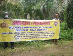 BHABINKAMTIBMAS KEL. LIMAU MUNGKUR POLSEK BINJAI BARAT TERUS GENCARKAN EDUKASI CEGAH KARHUTLA DI WILAYAHNYA