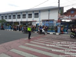 CIPTAKAN KAMSELTIBCAR AMAN KONDUSIF PADAT SORE DI TITIK RAWAN SAT LANTAS POLRES BINJAI