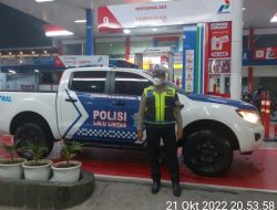 PATROLI BLUE LIGHT SATLANTAS POLRES BINJAI ANTISIPASI ANTRIAN PANJANG SASAR SPBU