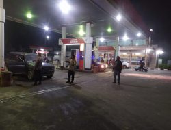 PATROLI GABUNGAN PIKET UNIT SASAR  SPBU NO.14-207182  KEC. SELESAI ANTISIPASI KELANGKAAN BBM