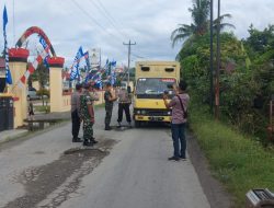 SINEGRITAS TNI _ POLRI OPERASI YUSTISI MINGGU PAGI DEPAN MAKO POLSEK SELESAI INGATKAN WARGA PAKAI MASKER