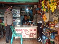 PATROLI PENDISIPLINAN PROTOKOL KESEHATAN  POLSEK BINJAI TIMUR KEPADA WARGA DI TERMINAL