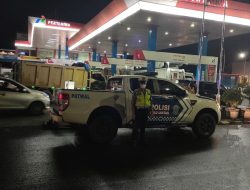 PATROLI BLUE LIGHT SAT LANTAS POLRES BINJAI  MONITORING SEKITARAN SPBU ANTISIPASI ANTRIAN