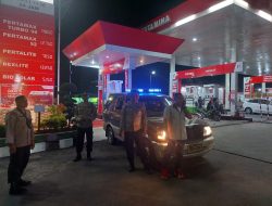 MELALUI KANIT SAMAPTA POLSEK BINJAI MINITORING KELANGKAAN BBM, GIAT PATROLI R-4 DI SPBU TANDEM HULU