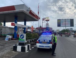 ANTISIPASI KAMSELTIBCAR AMAN KONDUSIF PELAKSANAAN GATUR PAGI SAT LANTAS POLRES BINJAI