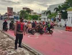 DI PAGI HARI, PERSONIL POLSEK BINJAI KOTA POLRES BINJAI RUTIN GATUR LALIN
