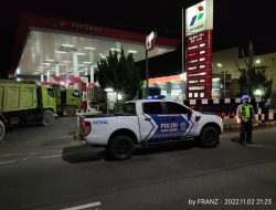 PATROLI BLUE LIGHT SATLANTAS POLRES BINJAI MONITORING SPBU ANTISIPASI ANTRIAN PANJANG