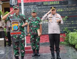 PELIHARA SINERGITAS, POLRES BINJAI LAKSANAKAN APEL BERSAMA DENGAN KODIM 0203 LANGKAT