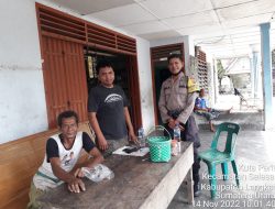 Bhabinkamtibmas Polsek Selesai melaksanakan kegiatan rutin patroli serta dds kepada warga serta Menyampaikan Pesan pesan Kamtibmas