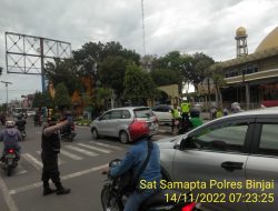 CIPTAKAN KAMSELTIBCAR YANG KONDUSIF, POLRES BINJAI DAN POLSEK JAJARAN RUTIN LAKSANAKAN GATUR PAGI