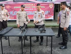 PERSONIL POLRES BINJAI MELAKSANAKAN PELATIHAN PENGGUNAAN SENJATA API DINAS