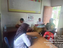 Bhabinkamtibmas Polsek Sei Bingei melaksanakan sambang dan patroli DDS serta menyampaikan pesan-pesan kamtibmas dan himbauan tentang covid-19