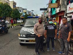 Patroli roda empat yang dilaksanakan Polsek Binjai Kota guna menjaga kamtibmas dan beri himbauan protokol kesehatan