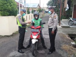 Pencegahan covid-19 kegiatan Oprasi Yustisi yang dilaksanakan oleh personel Polsek Binjai Utara