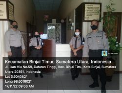 Sat Samapta Polres Binjai laksanakan patroli rutin serta menyampaikan himbauan prokes dan pesan kamtibmas