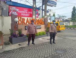 Personil Polsek Binjai Barat laksanakan patroli rutin serta memberikan himbauan prokes dan menjaga keamanan kamtibmas