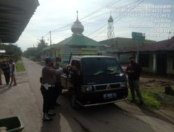Personil Polsek Binjai Barat cegah covid-19 dengan pelaksanaan Oprasi Yustisi dan bagi masker gratis