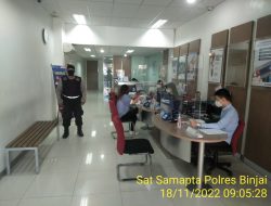Sat Samapta Polres Binjai melaksanakan pos padat pagi rutin guna melancarkan lalin dan himbau prokes