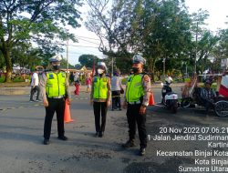 Sat Lantas Polres Binjai Jaga Kamseltibcar Lantas saat Car Free Day