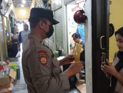 Penanganan antisipasi Penyebaran Covid-19 oleh personel Polsek Binjai Kota serta menghimbau masyarakat agar tetap menerapkan prokes