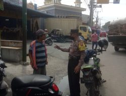 Kegiatan sambang oleh Polsek Binjai Timur serta memberikan himbauan kepada juru parkir serta menjaga keamanan masyarakat