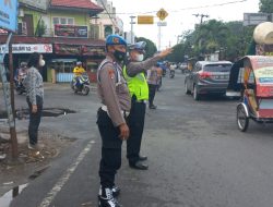 Pos padat pagi rutin dilaksanakan Personil Lalu Lintas Polres Binjai serta memberi himbauan tentang protokol kesehatan