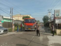 Percepatan  Penanganan antisipasi Penyebaran Covid 19 dilaksanakan oleh Polsek Binjai Kota serta bagi masker gratis