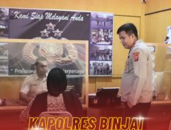 TINJAU PELAKSANAAN PELAYANAN PUBLIK, KAPOLRES BINJAI APRESIASI KINERJA PERSONIL SPKT