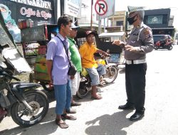Unit Kamsel Sat Lantas Polres Binjai melaksanakan Giat kampanye keselamatan dan penling/penluh