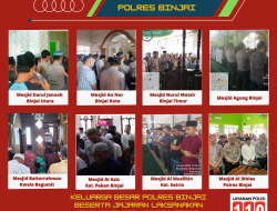 KELUARGA BESAR POLRES BINJAI BESERTA JAJARAN LAKSANAKAN SHOLAT GHAIB KORBAN GEMPA CIANJUR