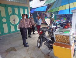 Patroli dilaksanakan oleh Polsek Binjai Barat memberikan himbauan tentang pencegahan penyebaran virus covid 19 serta antisipasi pergerakan pelaku-pelaku 3C