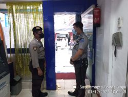 Kegiatan personel Pam Obvit Sat Samapta Polres Binjai laksanakan Patroli sambang objek vital serta menyampaikan pesan kamtibmas