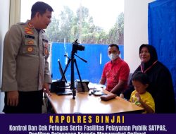 KAPOLRES BINJAI CEK DAN KONTROL PETUGAS PELAYANAN SIM/SATPAS PASTIKAN PELAYANAN OPTIMAL