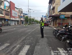Kegiatan satuan Lalin Polres Binjai rutin pada pagi hari guna melancarkan aktivitas pagi masyarakat di wilayah Polres Binjai